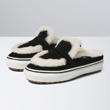 Vans Style 53 Cozy Mule DX Mens Womens - SHEARLING BLACK/NATURAL VN0005U3BF5 Shoes