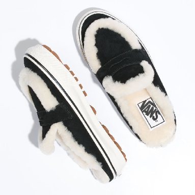 Vans Style 53 Cozy Mule DX Mens Womens - SHEARLING BLACK/NATURAL VN0005U3BF5 Shoes