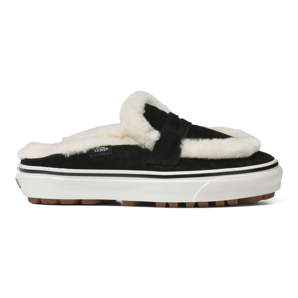 Vans Style 53 Cozy Mule DX Mens Womens - SHEARLING BLACK/NATURAL VN0005U3BF5 Shoes