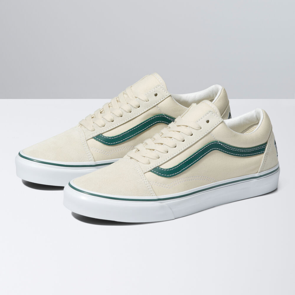 Vans Suede Old Skool Mens Womens - TEAM WELLNESS BONE WHITE VN0A4BW2BWQ Shoes