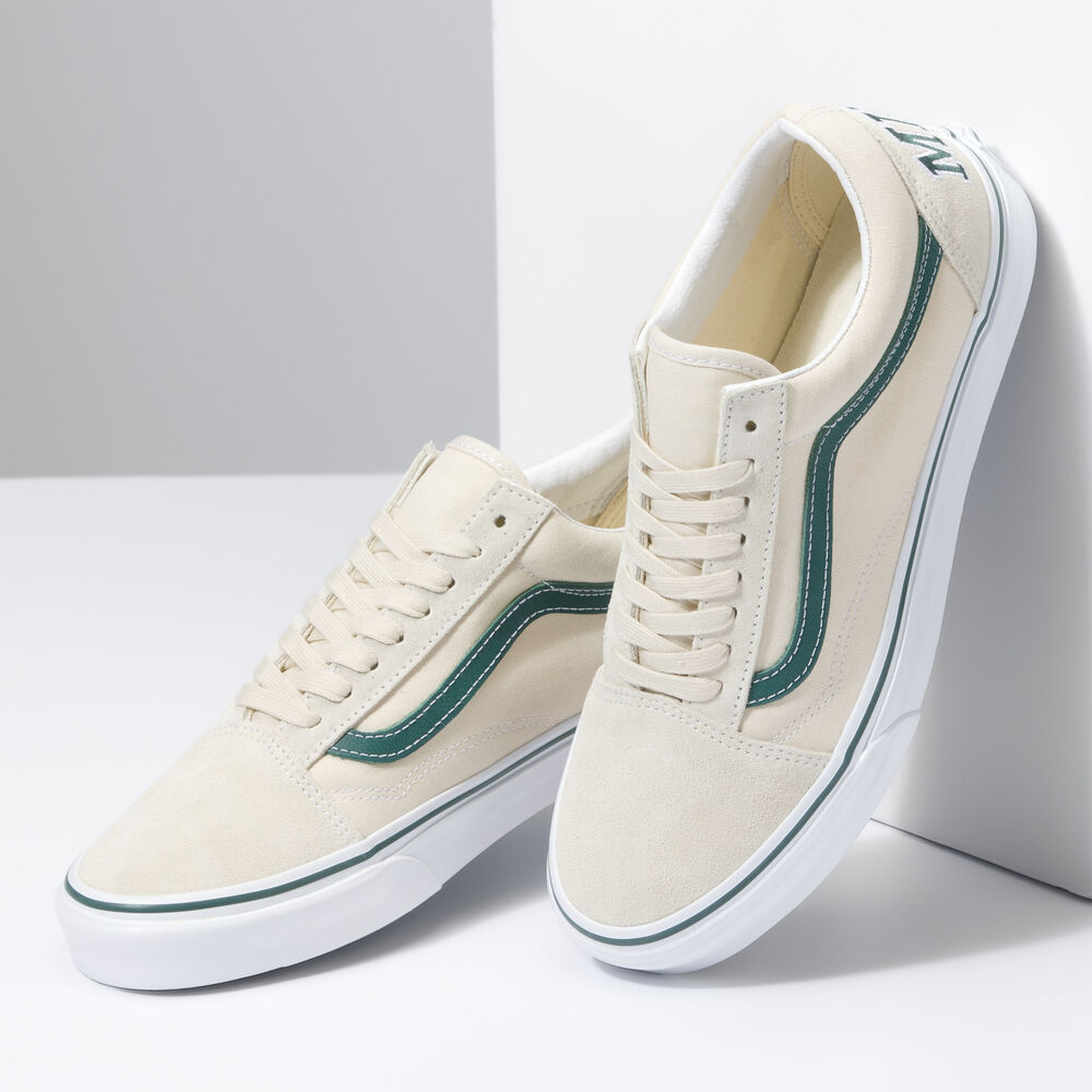 Vans Suede Old Skool Mens Womens - TEAM WELLNESS BONE WHITE VN0A4BW2BWQ Shoes