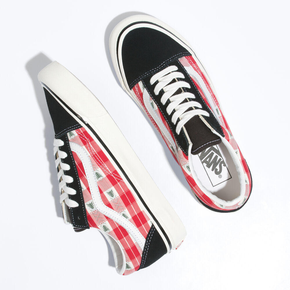 Vans Anaheim Factory Old Skool 36 DX Mens Womens - ANAHEIM FACTORY OG PLAID RED VN0A4BW3RED Shoes