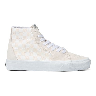 Vans Sk8-Hi Tapered Mens Womens - CRYSTAL SIDESTRIPE White Checkerboard VN0A7Q62C13 Shoes