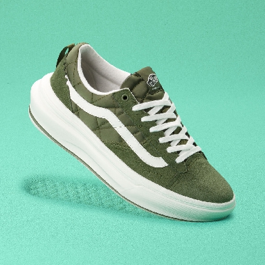 Vans Cozy Camper Old Skool Overt Plus ComfyCush Mens Womens - COZY CAMPER CHIVE VN0A4BVLE02 Shoes