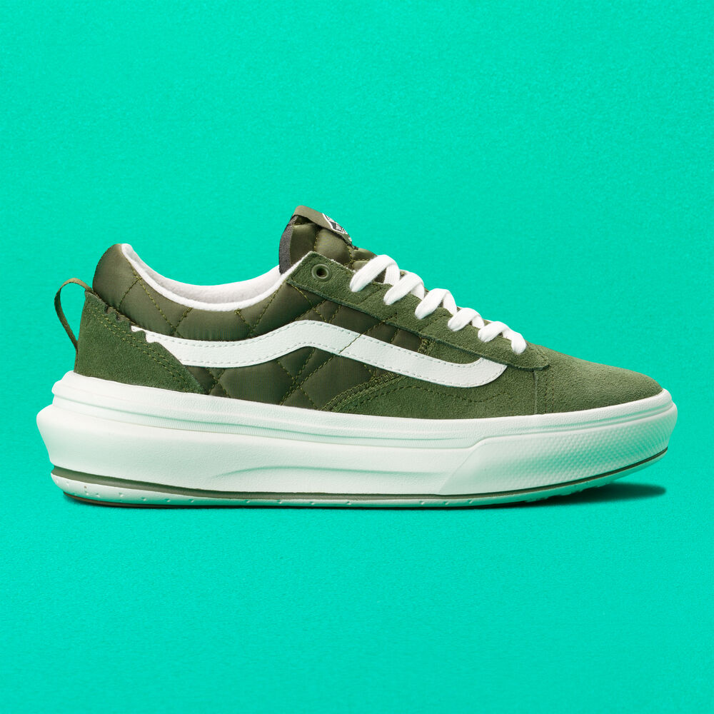 Vans Cozy Camper Old Skool Overt Plus ComfyCush Mens Womens - COZY CAMPER CHIVE VN0A4BVLE02 Shoes