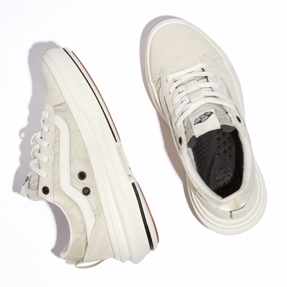 Vans Cozy Camper Old Skool Overt Plus ComfyCush Mens Womens - COZY CAMPER Bone White VN0A4BVLBWQ Shoes