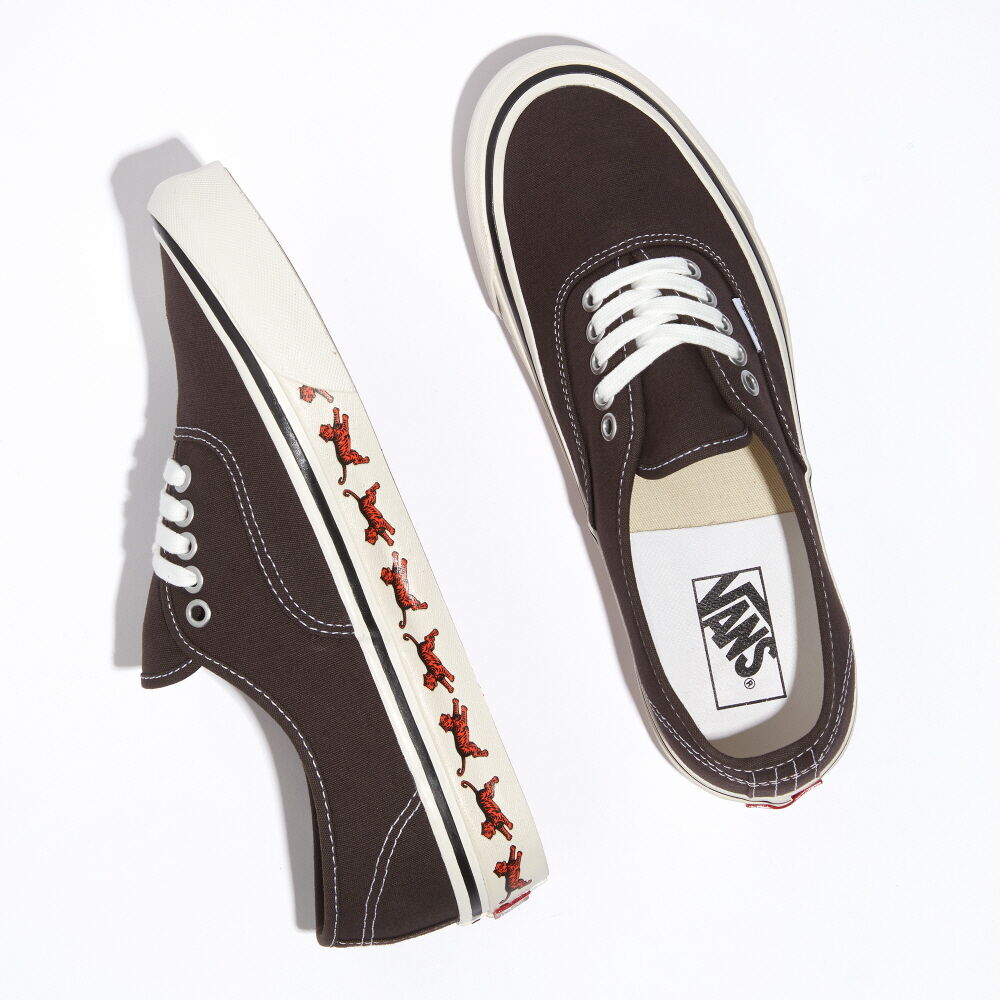 Vans x One Piece Authentic 44 DX Mens Womens - JUNGLE SIDEWALL CHOCOLATE VN0005U8CHC Shoes