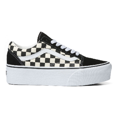 Vans Woven Old Skool Stackform Mens Womens - CHECKERBOARD BLACK/CLASSIC WHITE VN0A7Q5MTYQ Shoes