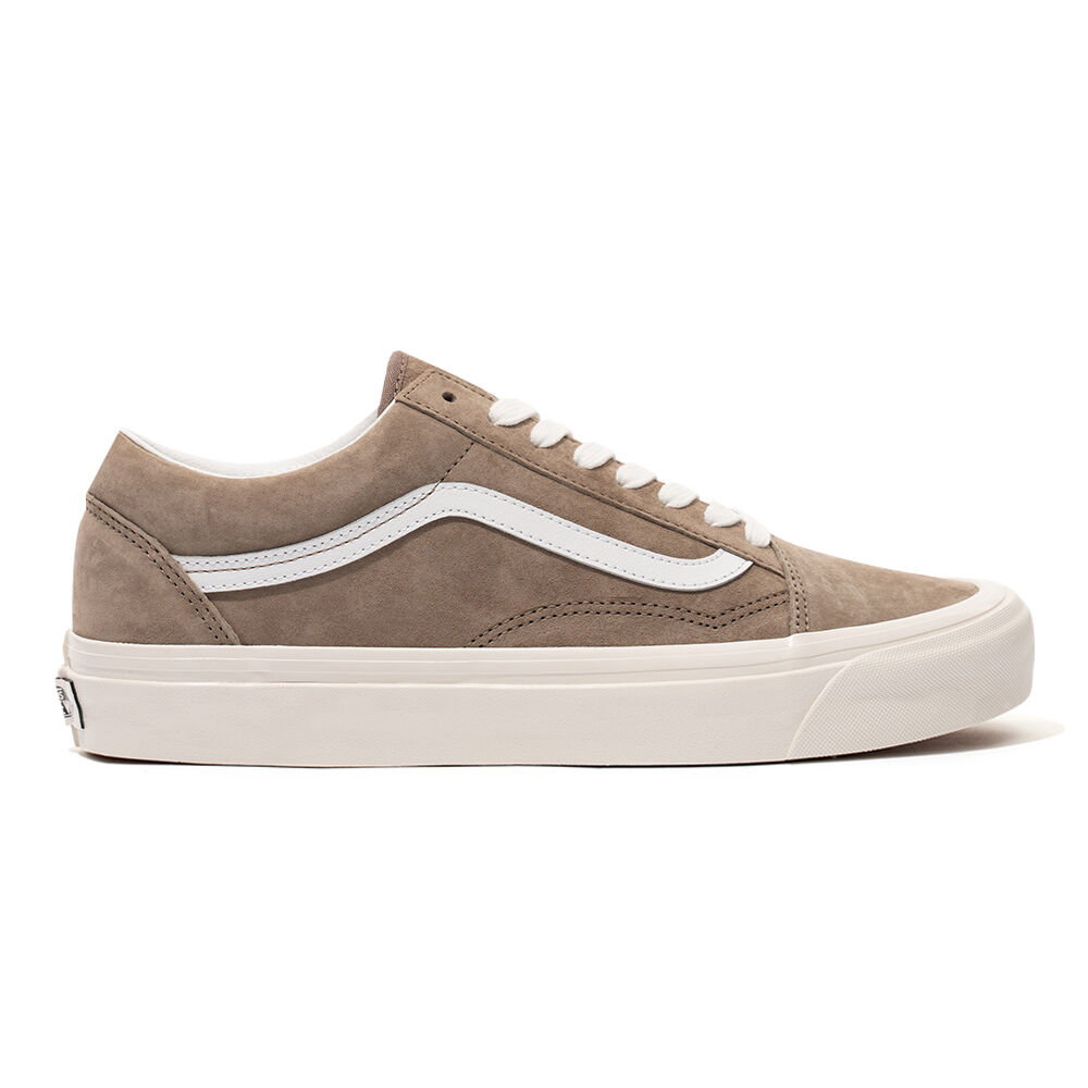 Vans Anaheim Factory Old Skool 36 DX Mens Womens - ANAHEIM FACTORY PIG SUEDE BROWN/WHITE VN0A54F3NWH Shoes