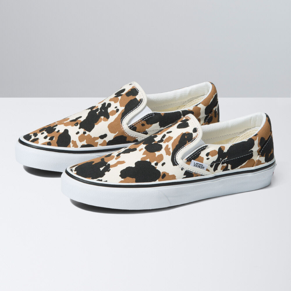 Vans Cow Multi Color Classic Slip-On Mens Womens - COW MULTI COLOR VN0A7Q5DMUL Shoes