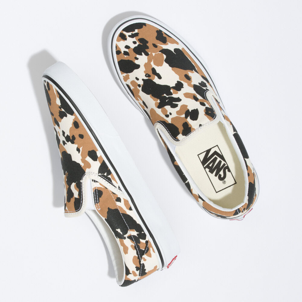 Vans Cow Multi Color Classic Slip-On Mens Womens - COW MULTI COLOR VN0A7Q5DMUL Shoes