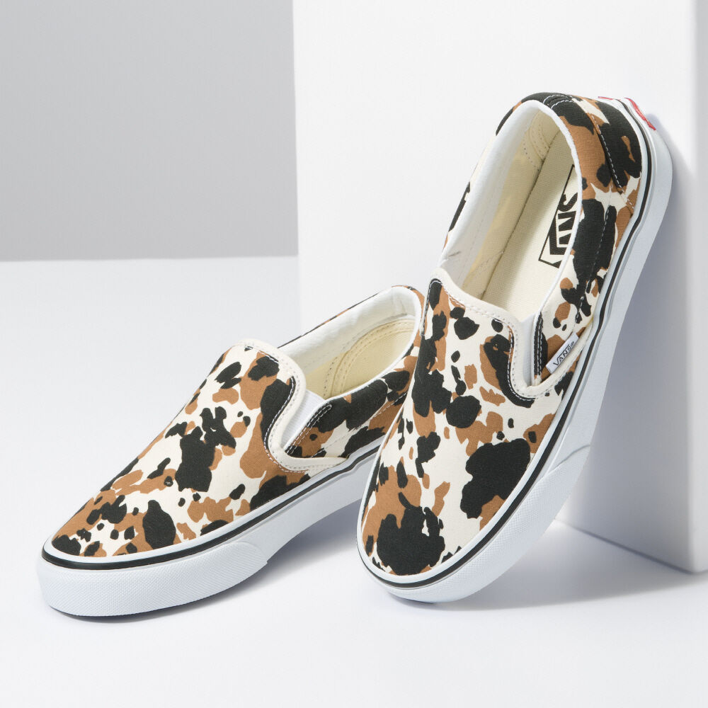 Vans Cow Multi Color Classic Slip-On Mens Womens - COW MULTI COLOR VN0A7Q5DMUL Shoes