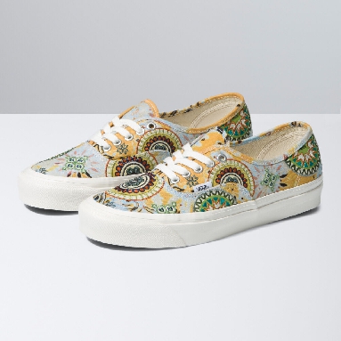 Vans Anaheim Factory Authentic 44 DX Mens Womens - ANAHEIM FACTORY MIXED MOSAIC Gold VN0A7Q5CGLD Shoes