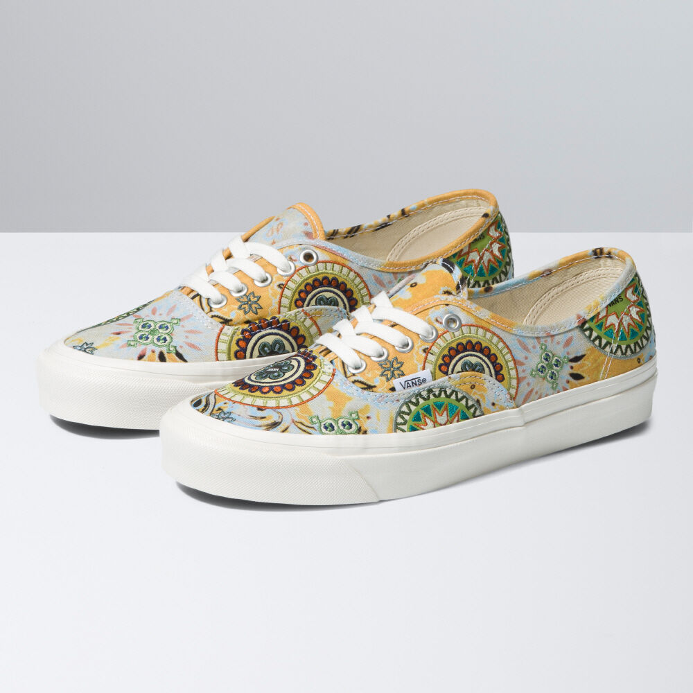 Vans Anaheim Factory Authentic 44 DX Mens Womens - ANAHEIM FACTORY MIXED MOSAIC Gold VN0A7Q5CGLD Shoes