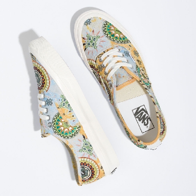 Vans Anaheim Factory Authentic 44 DX Mens Womens - ANAHEIM FACTORY MIXED MOSAIC Gold VN0A7Q5CGLD Shoes