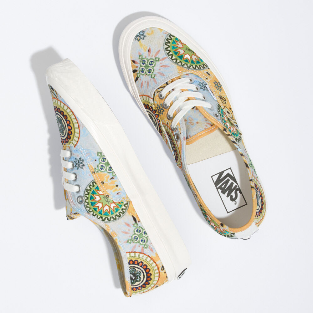 Vans Anaheim Factory Authentic 44 DX Mens Womens - ANAHEIM FACTORY MIXED MOSAIC Gold VN0A7Q5CGLD Shoes