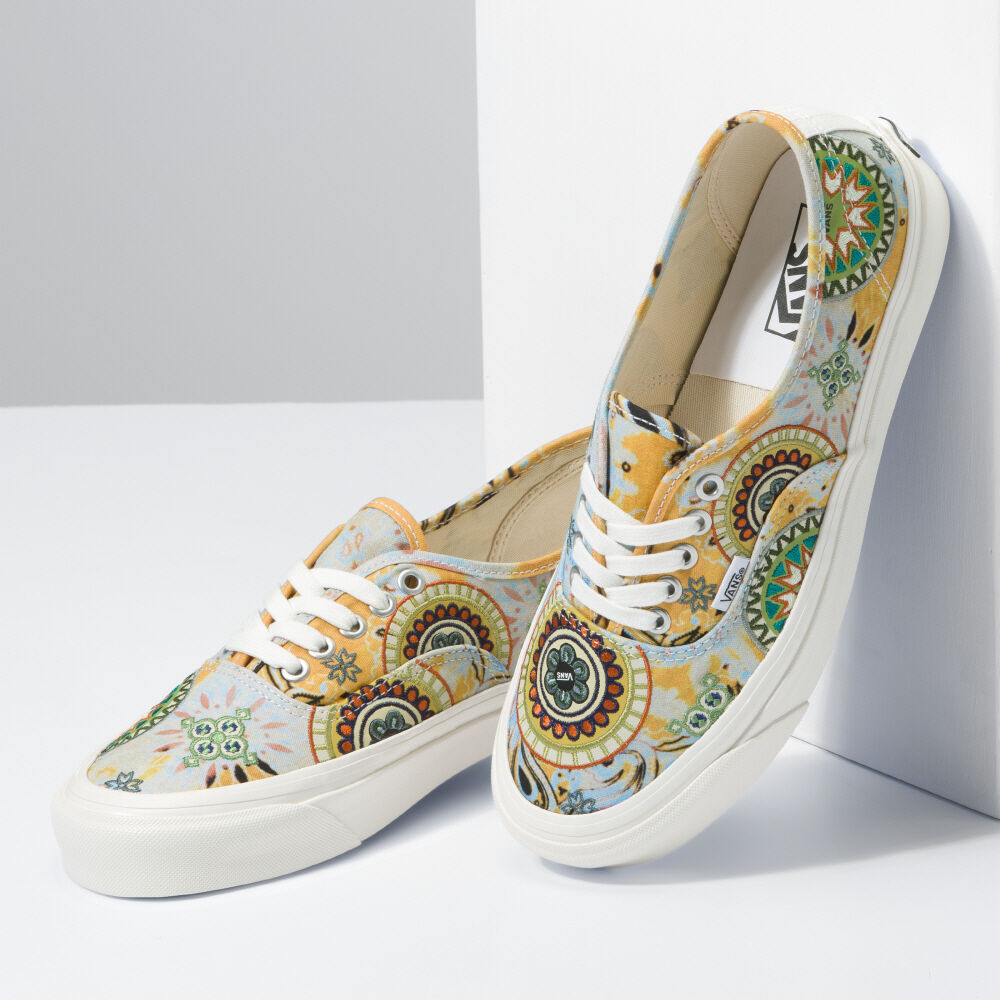 Vans Anaheim Factory Authentic 44 DX Mens Womens - ANAHEIM FACTORY MIXED MOSAIC Gold VN0A7Q5CGLD Shoes