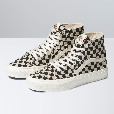 Vans Eco Theory SK8-Hi Tapered Mens Womens - ECO THEORY CHECKERBOARD VN0A5KRU705 Shoes