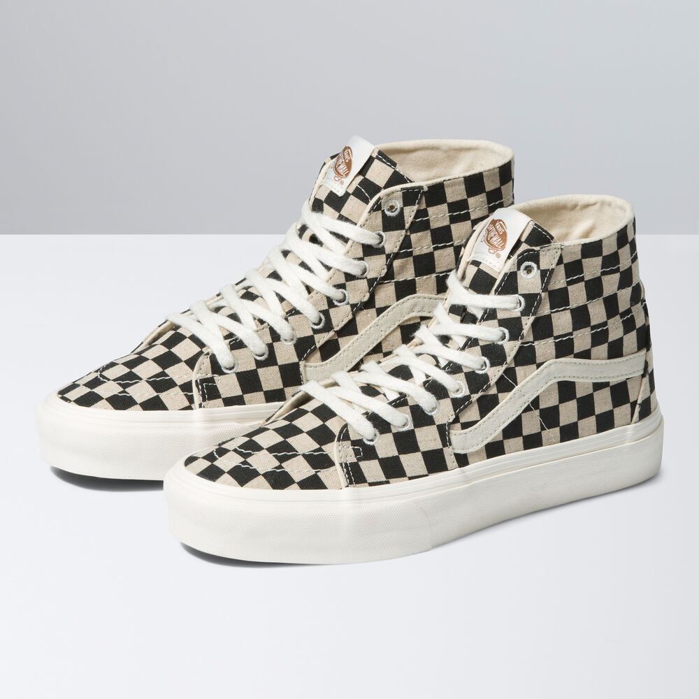 Vans Eco Theory SK8-Hi Tapered Mens Womens - ECO THEORY CHECKERBOARD VN0A5KRU705 Shoes