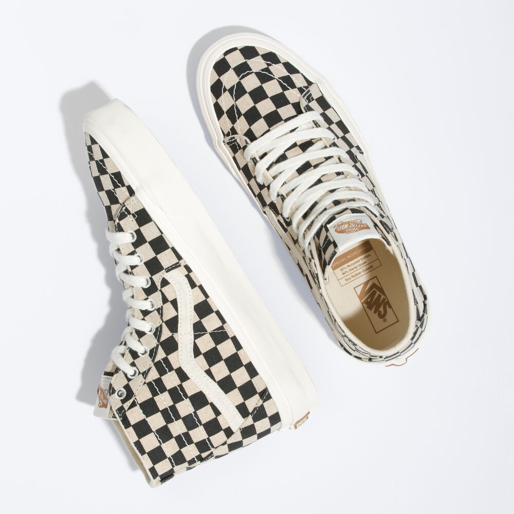 Vans Eco Theory SK8-Hi Tapered Mens Womens - ECO THEORY CHECKERBOARD VN0A5KRU705 Shoes