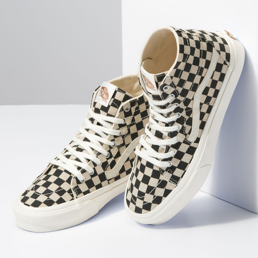 Vans Eco Theory SK8-Hi Tapered Mens Womens - ECO THEORY CHECKERBOARD VN0A5KRU705 Shoes