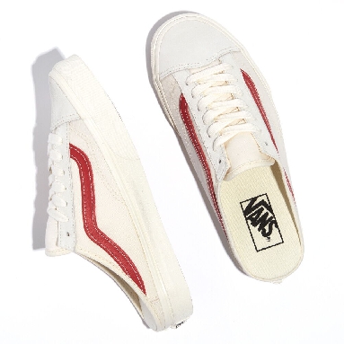 Vans Leather Style 36 Mule Mens Womens - MARSHMALLOW/RACING RED VN0A7Q5YOXS Shoes