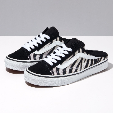 Vans Leather Style 36 Mule Mens Womens - ZEBRA VN0A7Q5YZBR Shoes