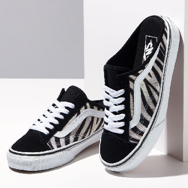 Vans Leather Style 36 Mule Mens Womens - ZEBRA VN0A7Q5YZBR Shoes