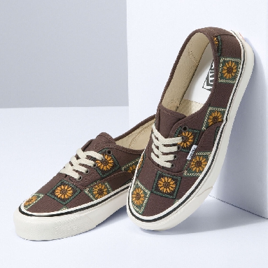 Vans Anaheim Factory Authentic 44 DX Mens Womens - GRANNY CHECK CHOCOLATE VN0A7Q5CCHC Shoes