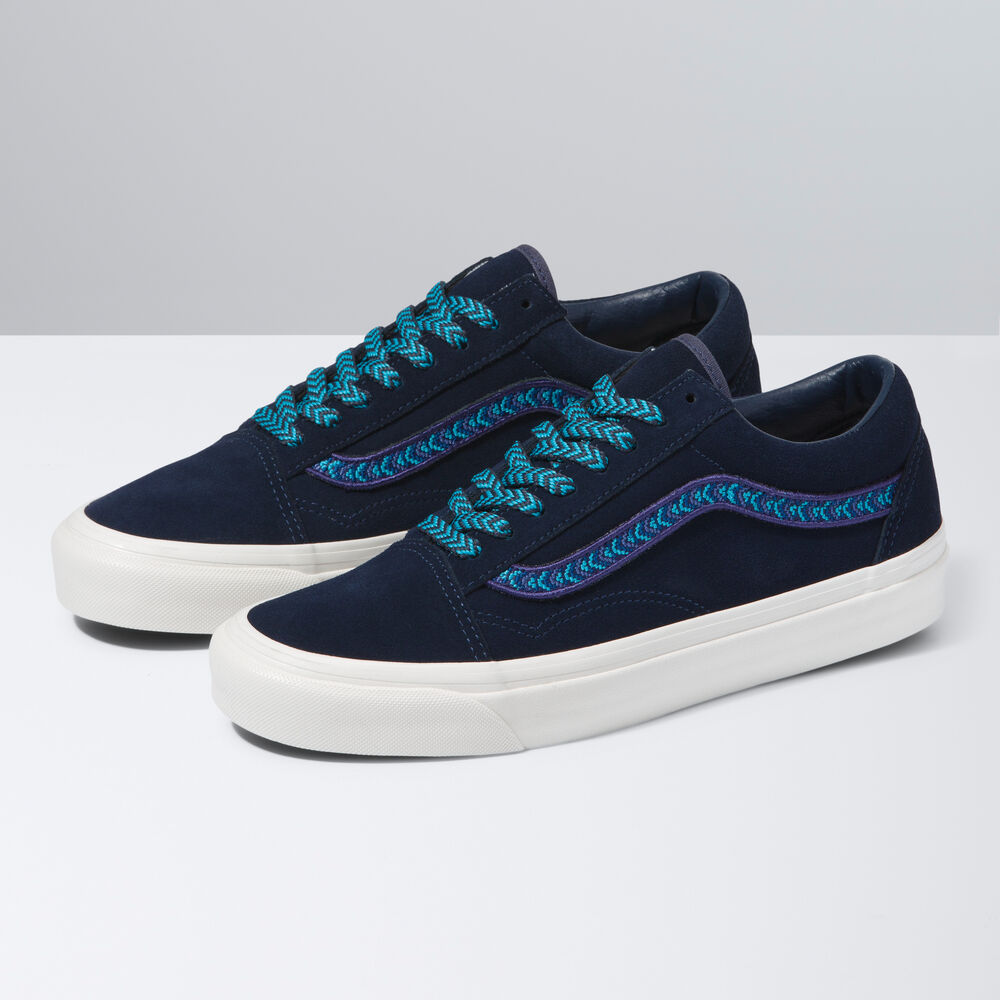 Vans Anaheim Factory Old Skool 36 DX Mens Womens - (ANAHEIM FACTORY) DYED NAVY/BLUE ATOLL VN0A54F3B66 Shoes