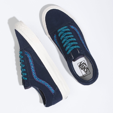 Vans Anaheim Factory Old Skool 36 DX Mens Womens - (ANAHEIM FACTORY) DYED NAVY/BLUE ATOLL VN0A54F3B66 Shoes