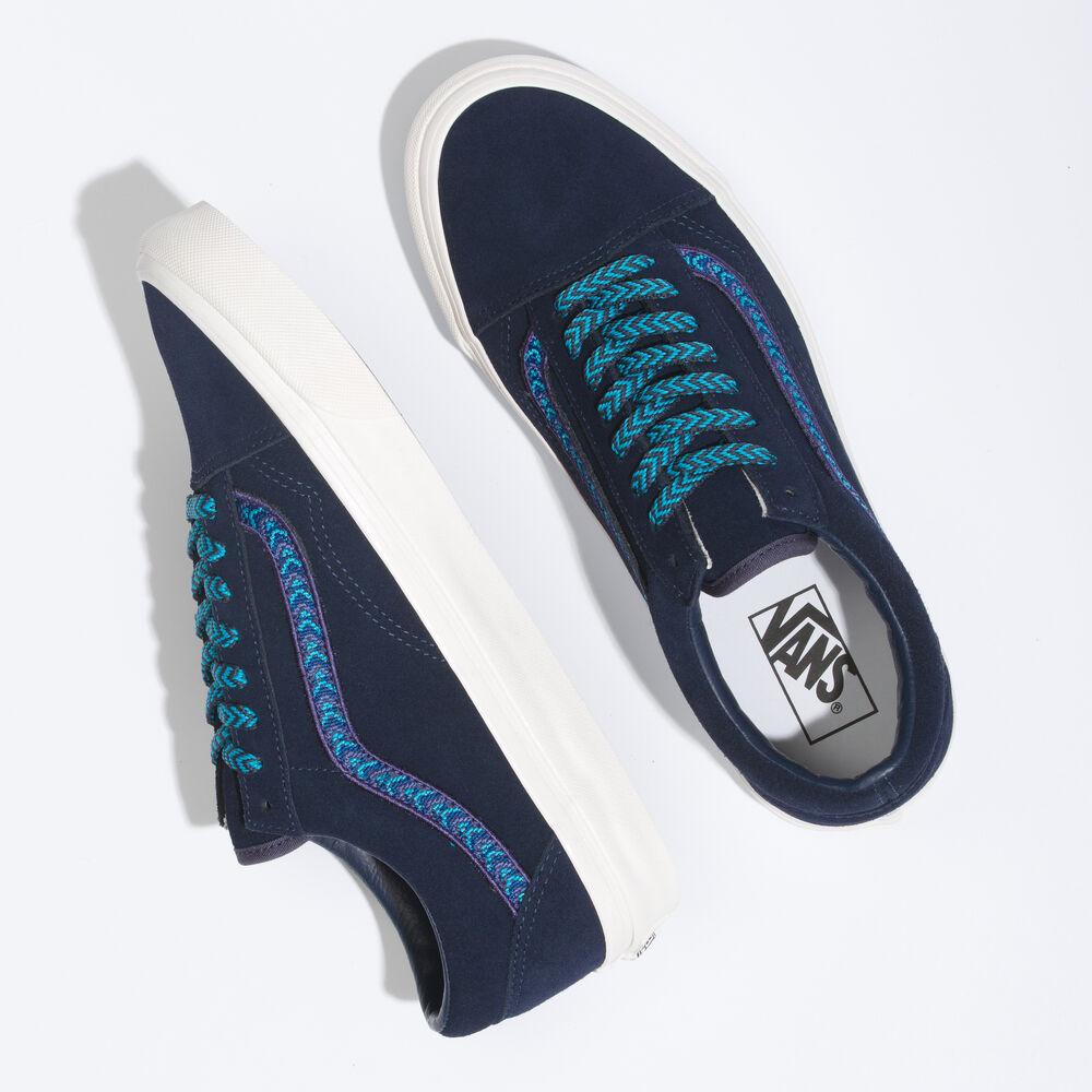 Vans Anaheim Factory Old Skool 36 DX Mens Womens - (ANAHEIM FACTORY) DYED NAVY/BLUE ATOLL VN0A54F3B66 Shoes