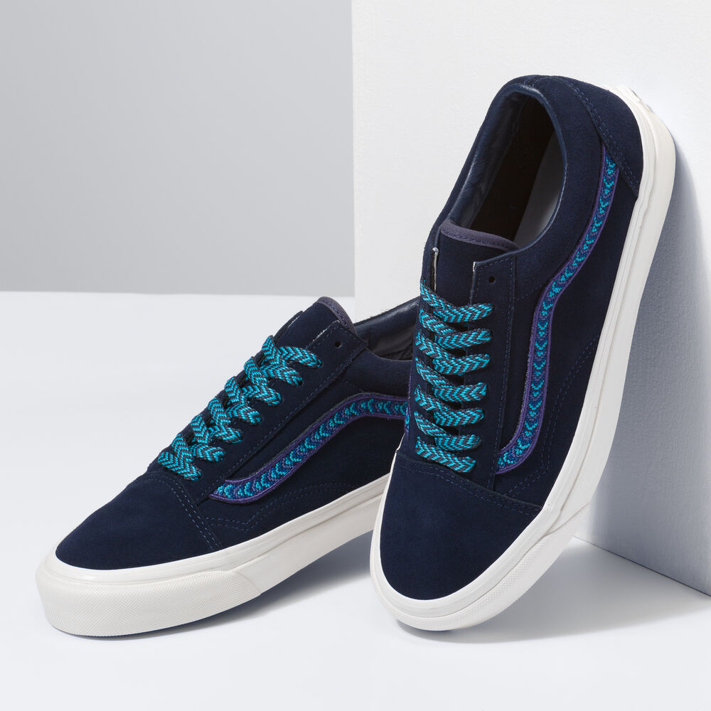 Vans Anaheim Factory Old Skool 36 DX Mens Womens - (ANAHEIM FACTORY) DYED NAVY/BLUE ATOLL VN0A54F3B66 Shoes