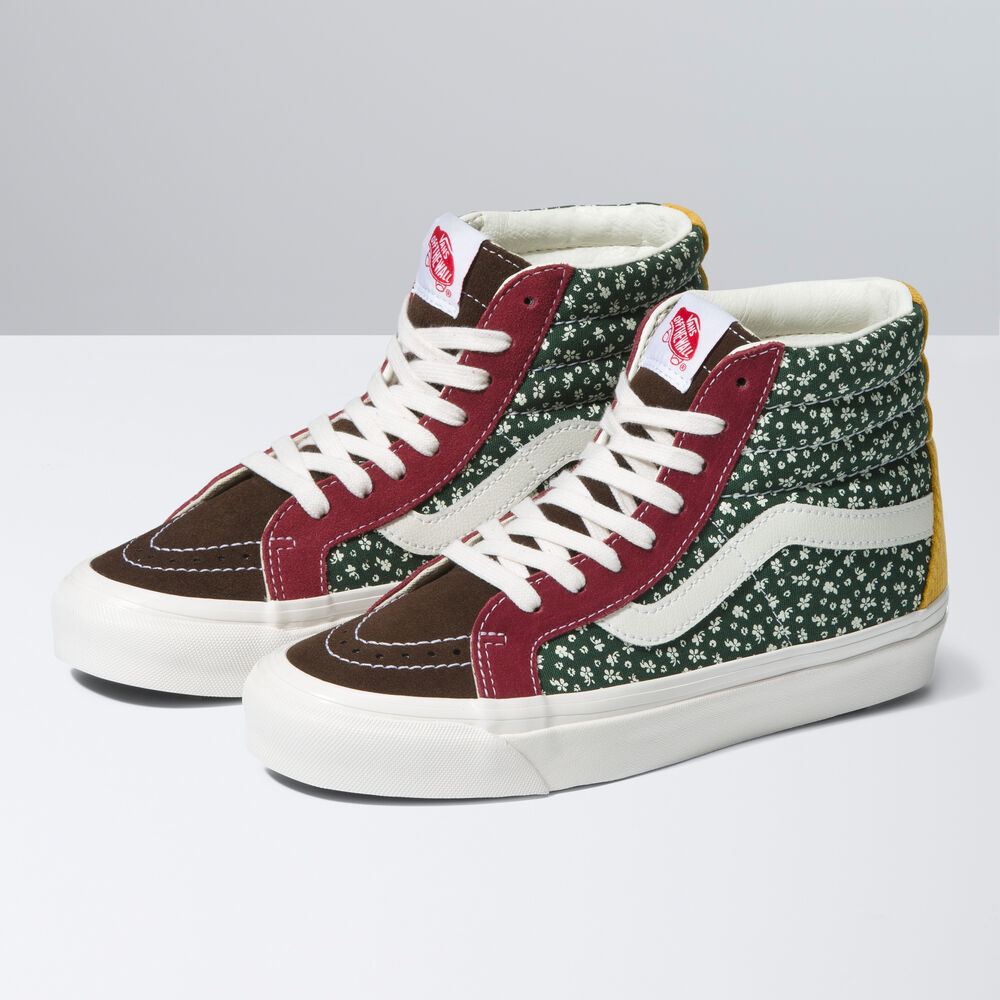 Vans Anaheim Factory Sk8-Hi 38 DX Mens Womens - ANAHEIM FACTORY OG CORD/FLORAL MULTI VN0A5KRT448 Shoes