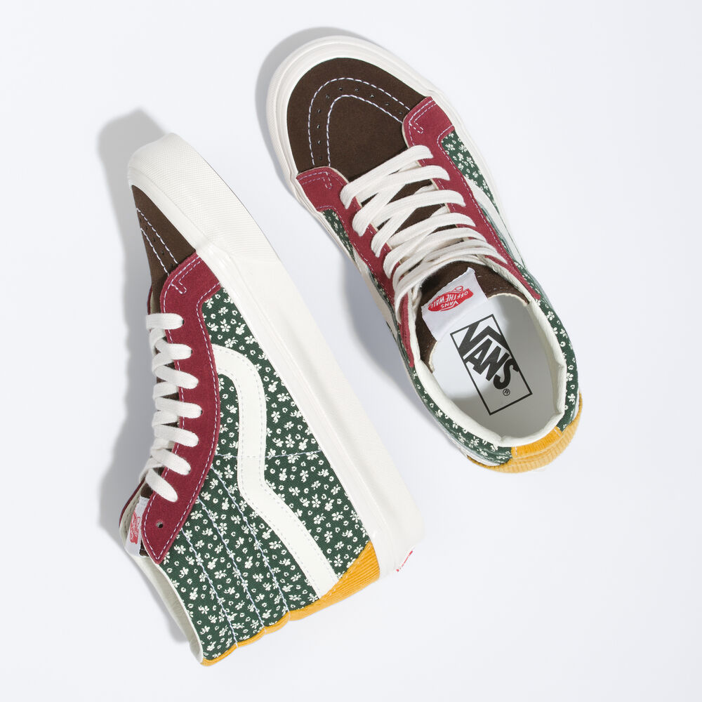 Vans Anaheim Factory Sk8-Hi 38 DX Mens Womens - ANAHEIM FACTORY OG CORD/FLORAL MULTI VN0A5KRT448 Shoes