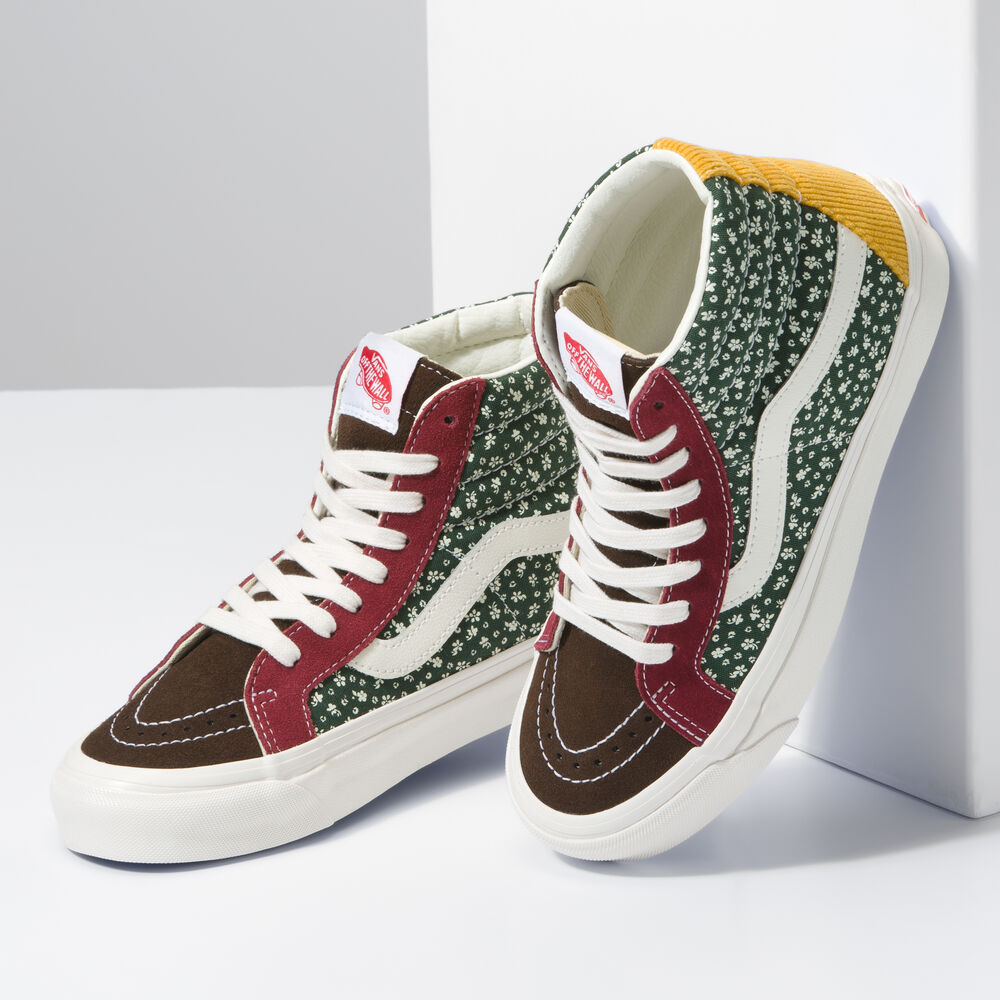 Vans Anaheim Factory Sk8-Hi 38 DX Mens Womens - ANAHEIM FACTORY OG CORD/FLORAL MULTI VN0A5KRT448 Shoes