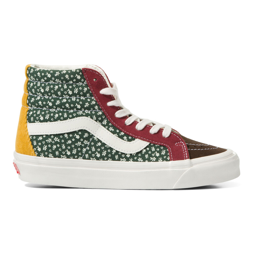 Vans Anaheim Factory Sk8-Hi 38 DX Mens Womens - ANAHEIM FACTORY OG CORD/FLORAL MULTI VN0A5KRT448 Shoes