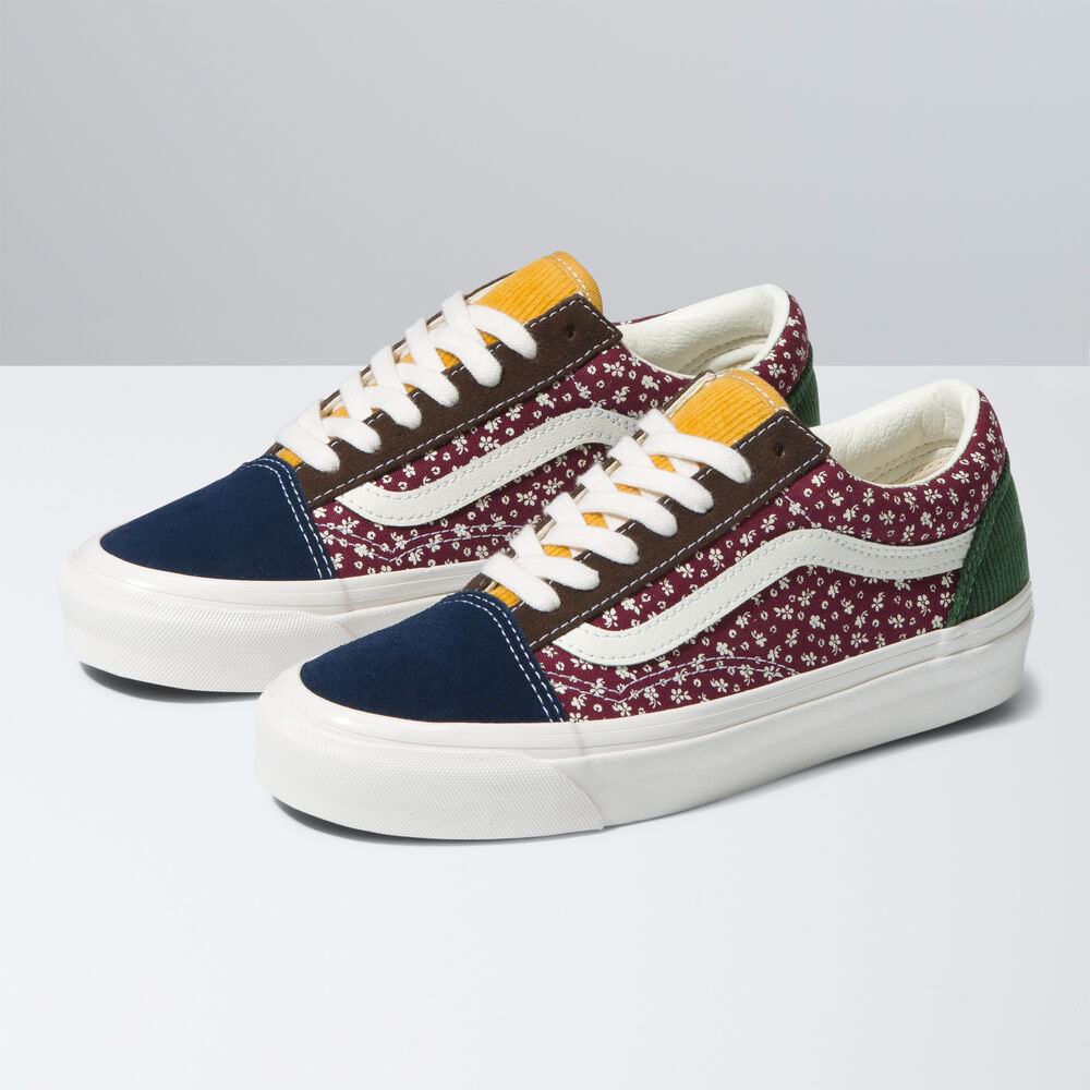 Vans Anaheim Factory Old Skool 36 DX Mens Womens - ANAHEIM FACTORY OG CORD/FLORAL MULTI VN0A4BVQ448 Shoes