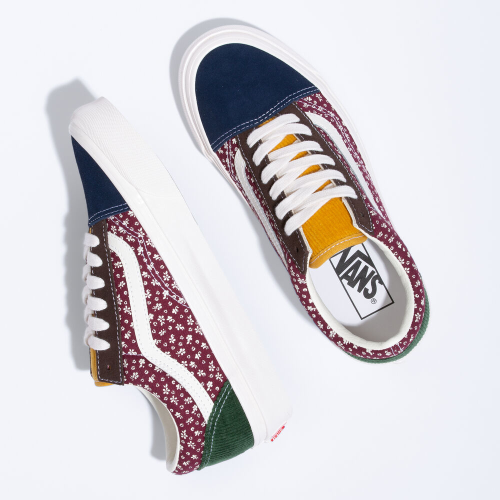 Vans Anaheim Factory Old Skool 36 DX Mens Womens - ANAHEIM FACTORY OG CORD/FLORAL MULTI VN0A4BVQ448 Shoes