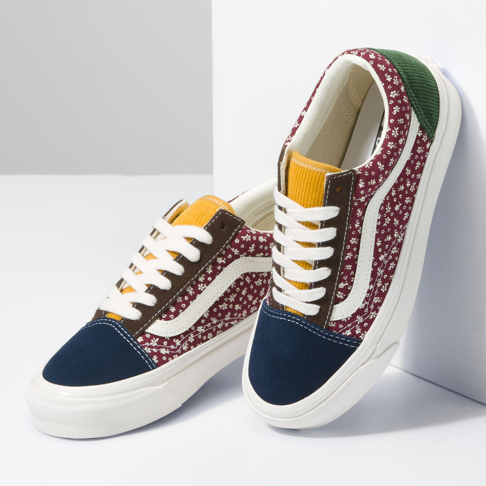 Vans Anaheim Factory Old Skool 36 DX Mens Womens - ANAHEIM FACTORY OG CORD/FLORAL MULTI VN0A4BVQ448 Shoes