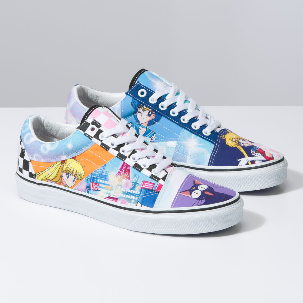 Vans x Sailor Moon Old Skool Patchwork Mens Womens - PRETTY GUARDIAN SAILOR MOON MULTI VN0005U7448 Shoes