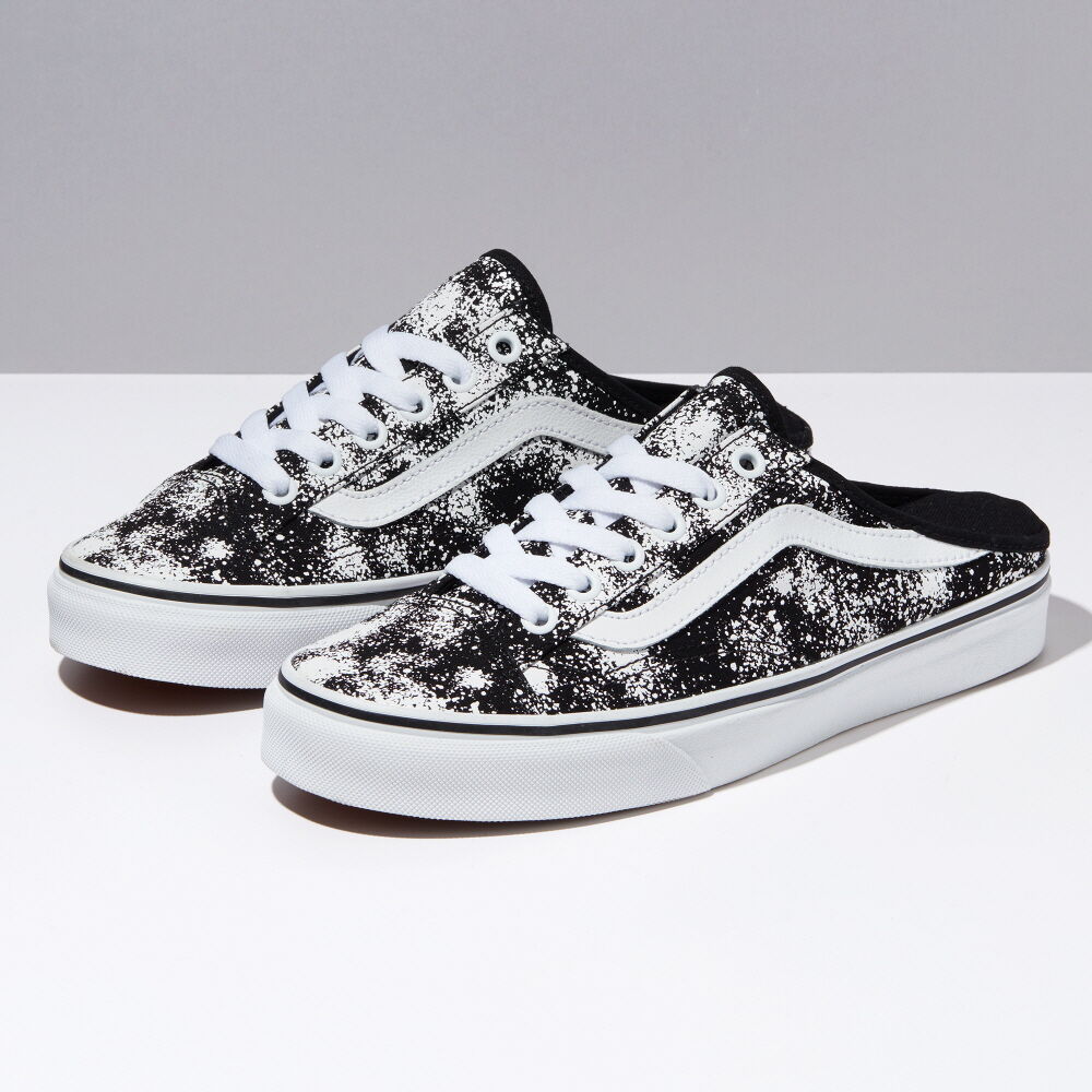 Vans Leather Style 36 Mule Mens Womens - (OVERSPRAY) BLACK/TRUE WHITE VN0A7Q5YB9G Shoes