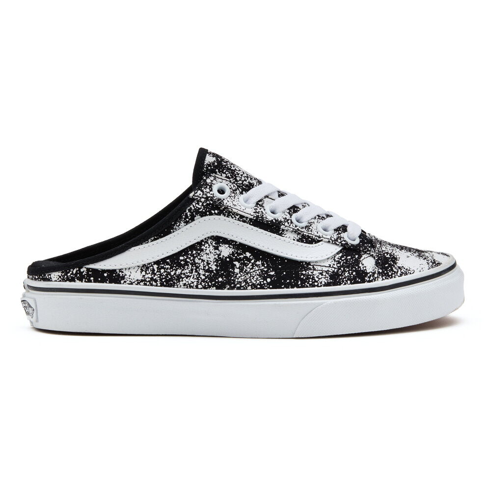 Vans Leather Style 36 Mule Mens Womens - (OVERSPRAY) BLACK/TRUE WHITE VN0A7Q5YB9G Shoes