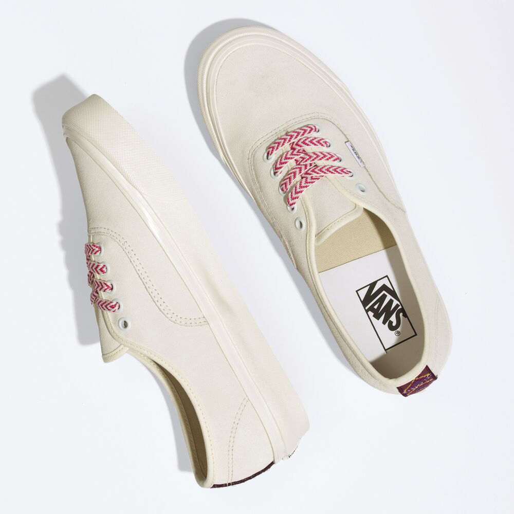 Vans Anaheim Factory Authentic 44 DX Mens Womens - (ANAHEIM FACTORY) DYED MARSHMALLOW/FUCHSIA RED VN0A5KX4AVX Shoes