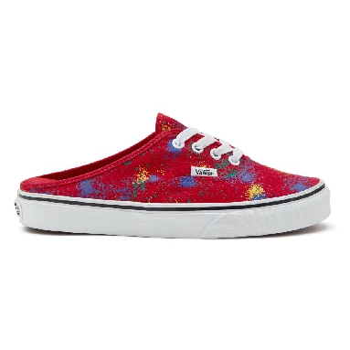 Vans Overspray Authentic Mule Mens Womens - (OVERSPRAY) RACING RED/TRUE WHITE VN0A54F7AXM Shoes