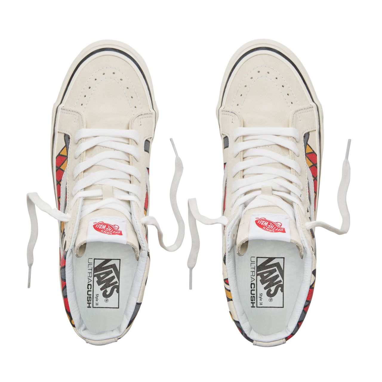 Vans Anaheim Factory Sk8-Hi 38 Classic Mens Womens - (Anaheim Factory) Og White/Hey Mon VA38GFU7Z Shoes