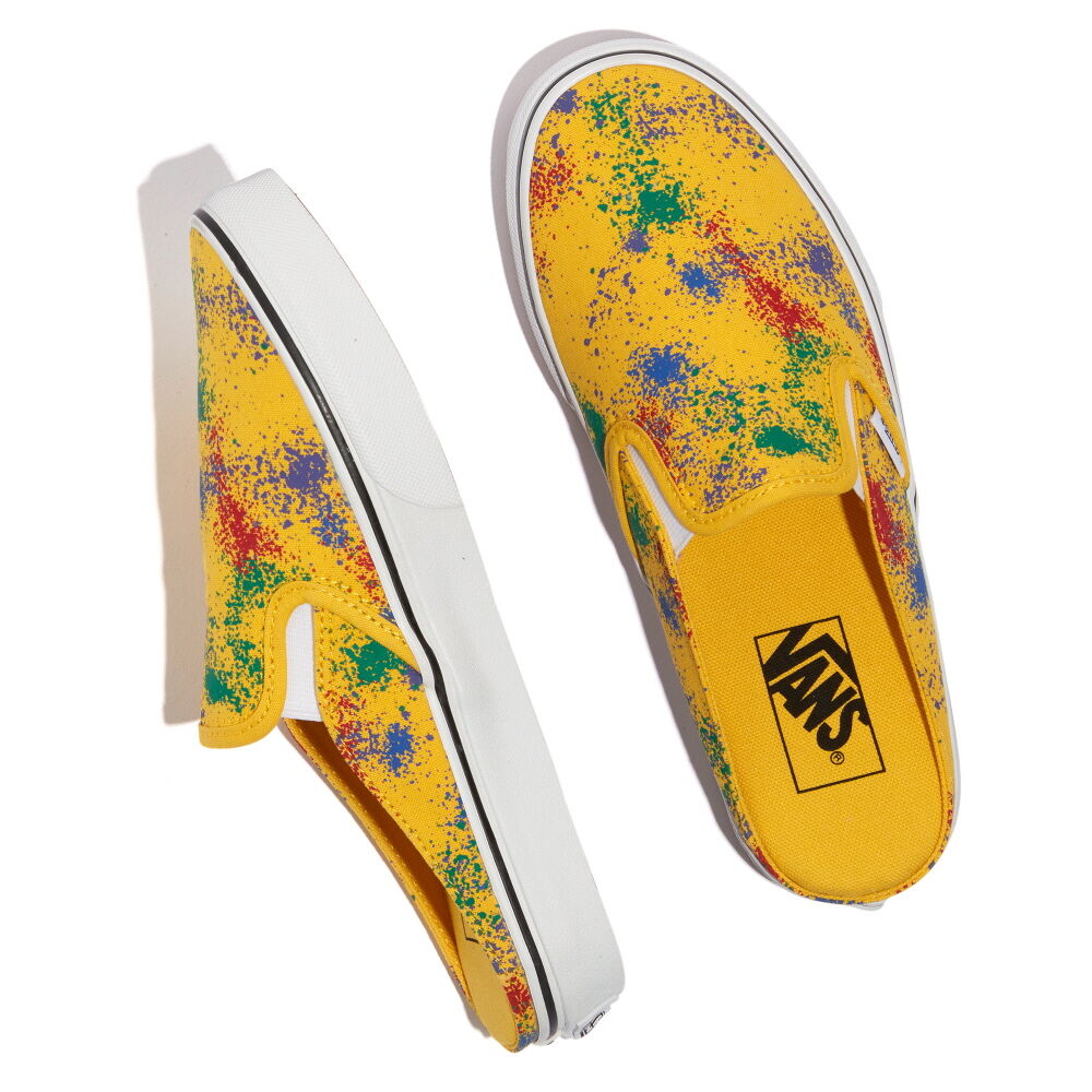 Vans Overspray Classic Slip-On Mule Mens Womens - (OVERSPRAY) FREESIA/TRUE WHITE VN0A4P3UB0W Shoes