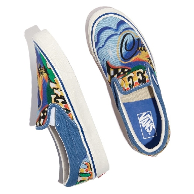 Vans Anaheim Factory Classic Slip-On 98 DX Mens Womens - (ANAHEIM FACTORY) AIRBRUSH/TRUE WHITE VN0A5KX8AVR Shoes