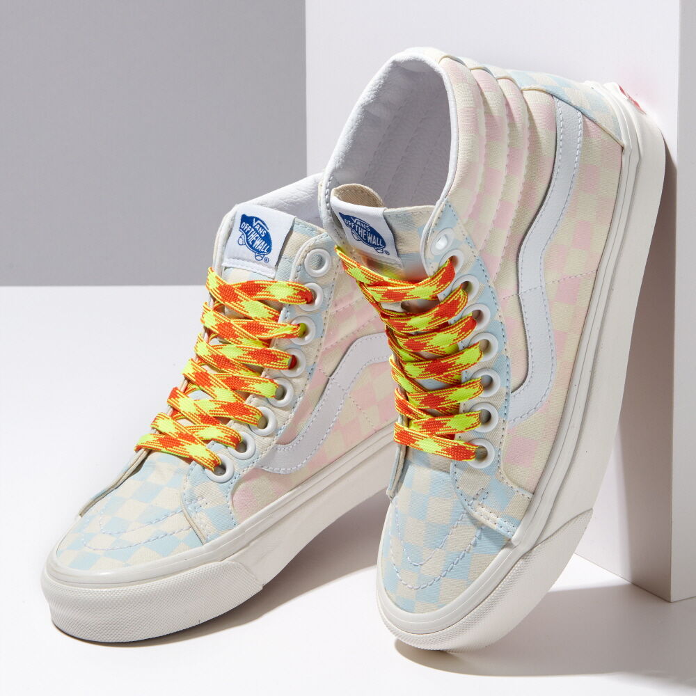 Vans Anaheim Factory Sk8-Hi 38 DX Mens Womens - (ANAHEIM FACTORY) OG WASH/CHECKERBOARD VN0A5KRIB37 Shoes