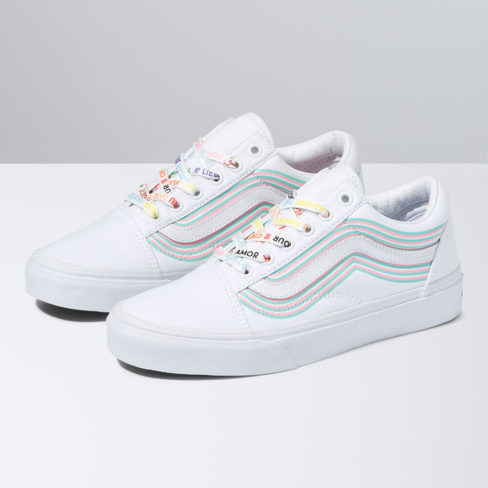 Vans Cultivate Care Old Skool Mens Womens - (PRIDE) WHITE/TRUE WHITE VN0A5KRFB5U Shoes